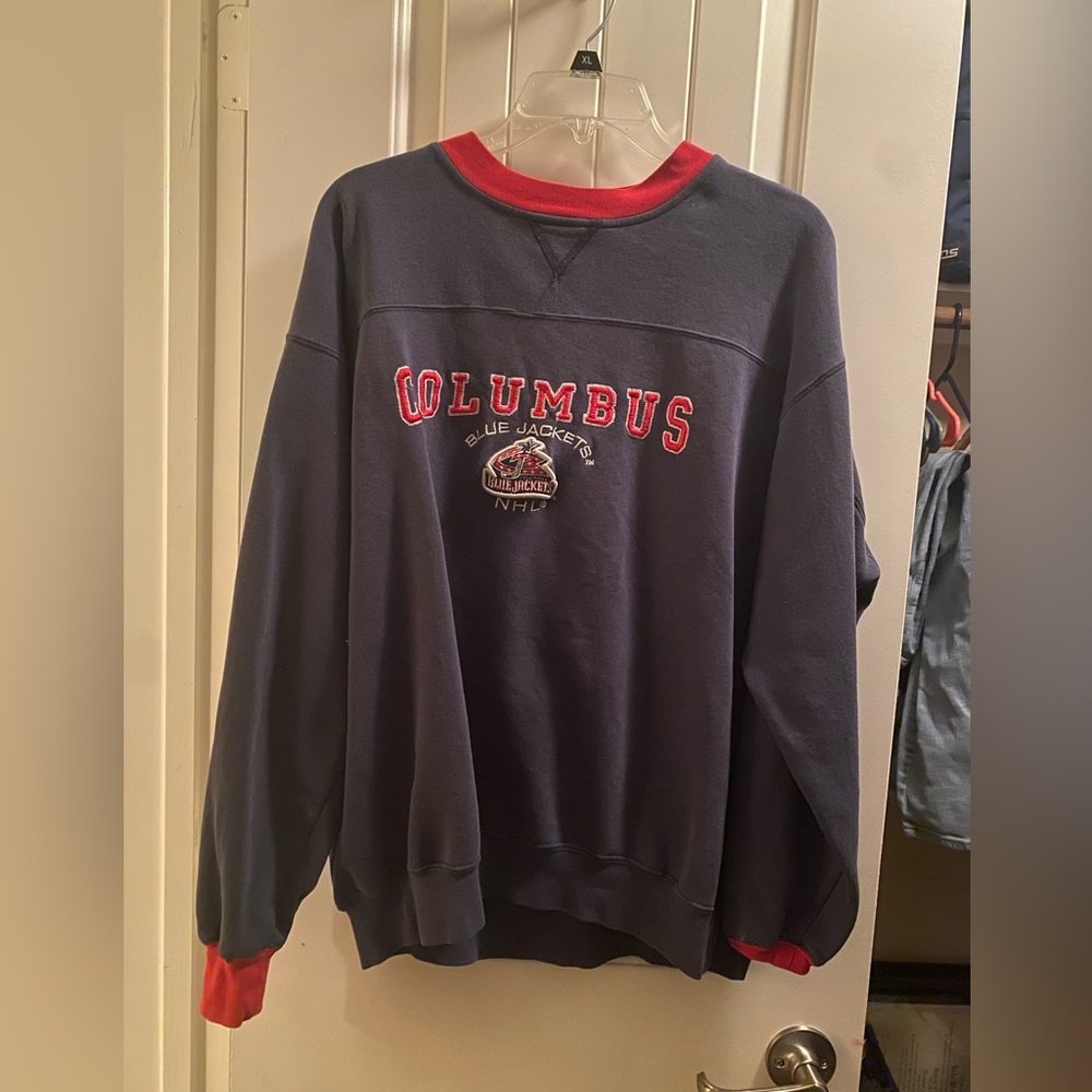 Lee Sport Red and Navy Blue Sweatshirt